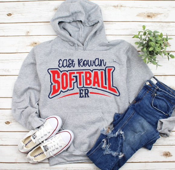 East Rowan Softball - You Choose The Shirt Style - Shirt Color Is Gray