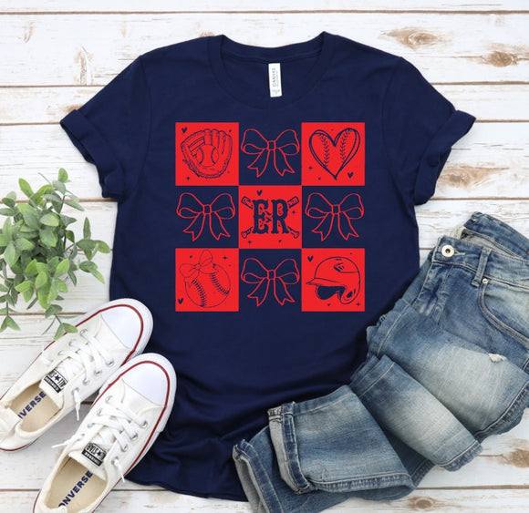 East Rowan Softball - You Choose The Shirt Style - Shirt Color Is Navy