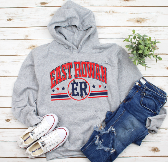 East Rowan Baseball - You Choose The Shirt Style - Shirt Color Is Gray