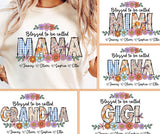 Custom Floral Name - You Choose the Shirt Style and Names - Shirt Color Is Cream