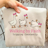 Walking By Faith - You Choose the Shirt Style - Shirt Color Cream