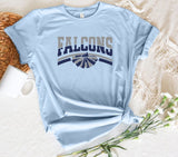 West Rowan Falcons Cheerleader - You Choose The Shirt Style - Light Blue