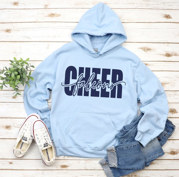 West Rowan Falcons Cheerleader - You Choose The Shirt Style - Light Blue