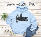 Falcons Glitter & Sequin Patch - You Choose The Shirt Style & Color