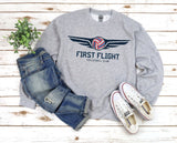 First Flight Volleyball - You Choose The Shirt Style - Shirt Color Is Gray