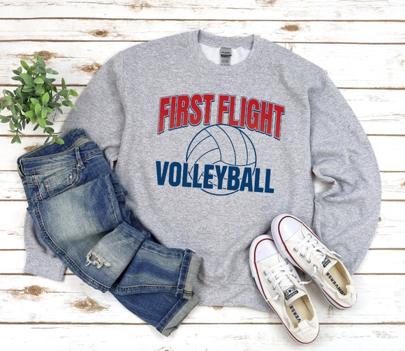 First Flight Volleyball - You Choose The Shirt Style - Shirt Color Is Gray