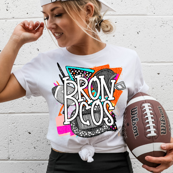 Football  Mascot Graphic - You Choose The Shirt Style & 165 Mascot Names To Choose From