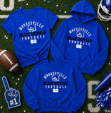 Mooresville Blue Devils Football - You Choose the Shirt Style - Shirt Color Sports Royal Blue