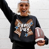 Football Bow Game Day - You Choose The Shirt Style & 9 Bow Colors To Choose From