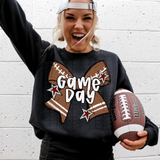 Football Bow Game Day - You Choose The Shirt Style & 9 Bow Colors To Choose From