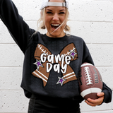 Football Bow Game Day - You Choose The Shirt Style & 9 Bow Colors To Choose From