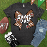 Football Bow Game Day - You Choose The Shirt Style & 9 Bow Colors To Choose From