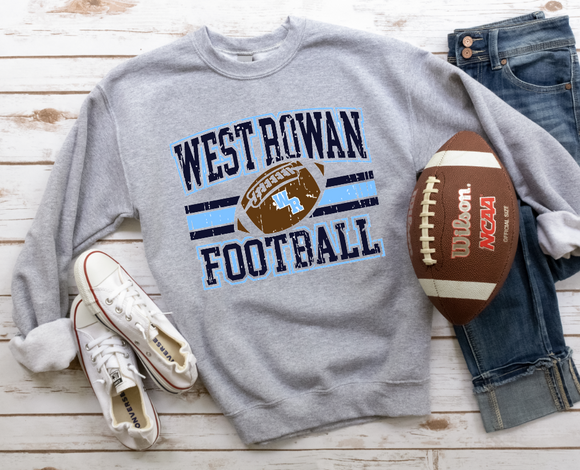 West Rowan Football - Shirt Color Is Gray - You Choose The Shirt Style