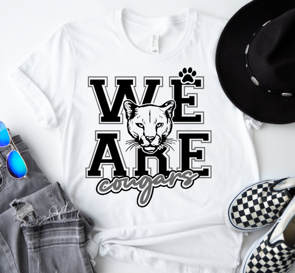 We Are Cougars- Shirt Color Is White