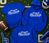 Mooresville Blue Devils - You Choose the Shirt Style - Shirt Color Sports Royal Blue