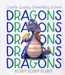 Granite Quarry Elementary School  - You Choose The Shirt Style -  White