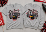 Cool Spring Elementary Hawks - You Choose The Shirt Style - Shirt Color Is Gray