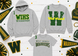 West Iredell Warriors - You Choose The Shirt Style & Design - Shirt Color is Gray