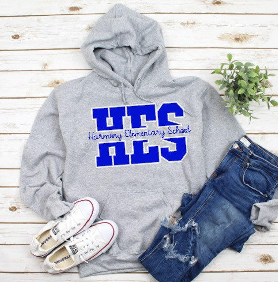 Harmony Elementary Owls  - You Choose The Shirt Style - Gray