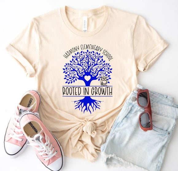 Harmony Elementary Owls  - You Choose The Shirt Style - Cream