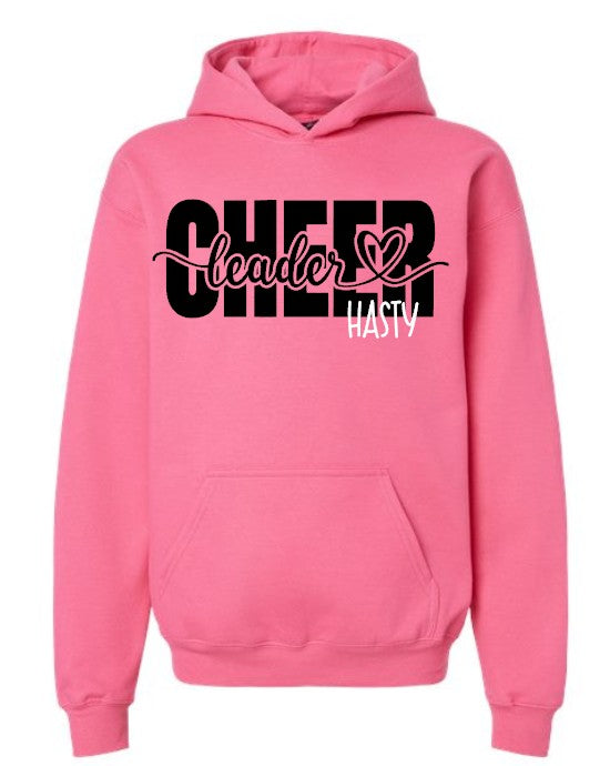 Hasty Cheerleading  - You Choose The Shirt Style - Shirt Color Is Pink