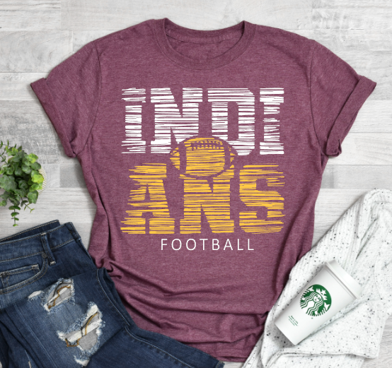 Indians Football -  Shirt Color Is Maroon
