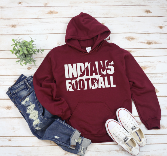 Indians Football -  Shirt Color Is Maroon
