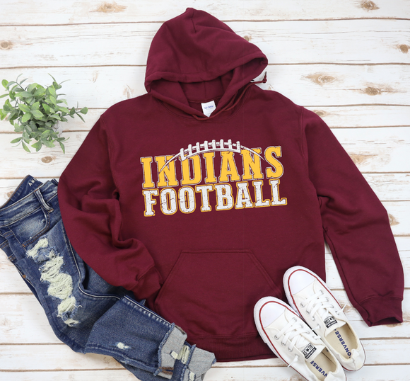 Indians Football -  Shirt Color Is Maroon
