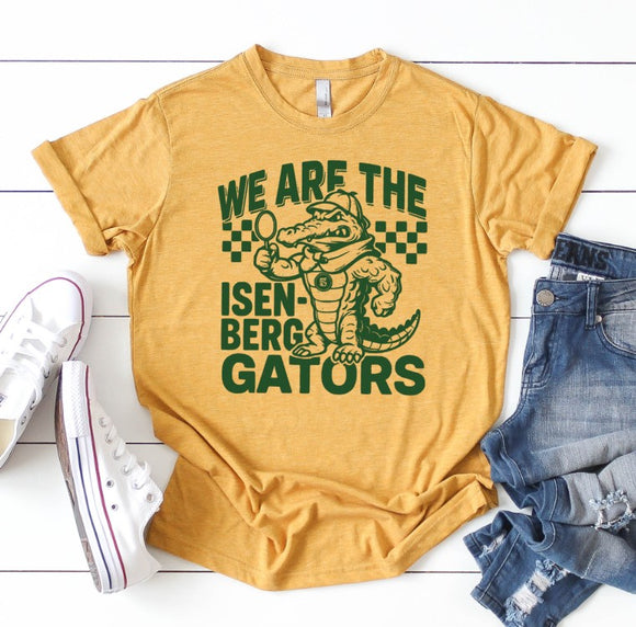 Isenberg Gators -You Choose The Shirt Style- Shirt Color Is Yellow