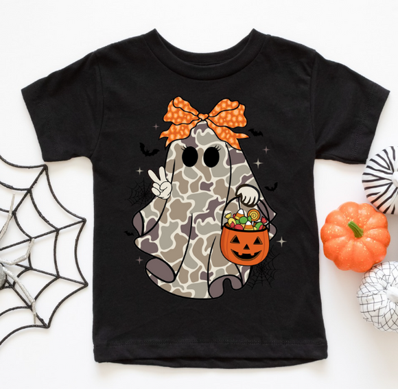 Kids Camo Ghost - Boy or Girl - You Choose The Shirt Style