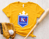 Kingdom Baseball - You Choose The Shirt Style - Shirt Color Yellow