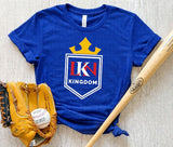 Kingdom Baseball - You Choose The Shirt Style - Shirt Color Royal