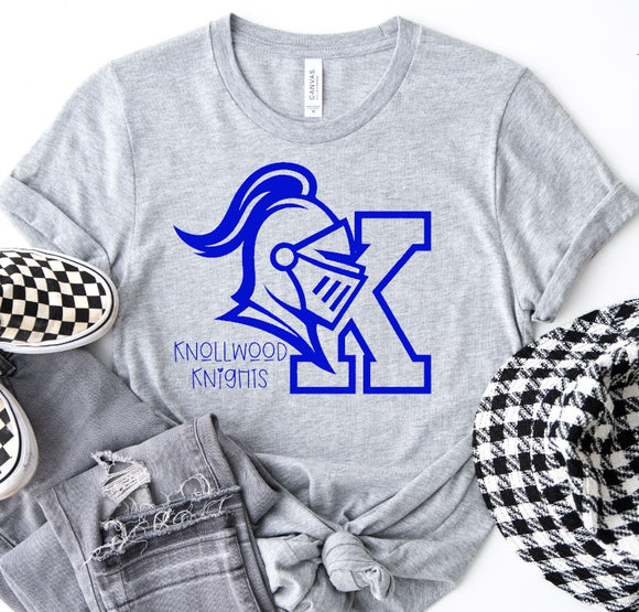 Knollwood Elementary - You Choose The Shirt Style - Gray