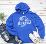 Lake Norman Basketball  - Choose From Short Sleeve, Crew Or Hooded Sweatshirt - Royal