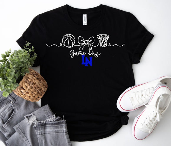 Lake Norman Basketball  - Choose From Short Sleeve, Crew Or Hooded Sweatshirt - Royal
