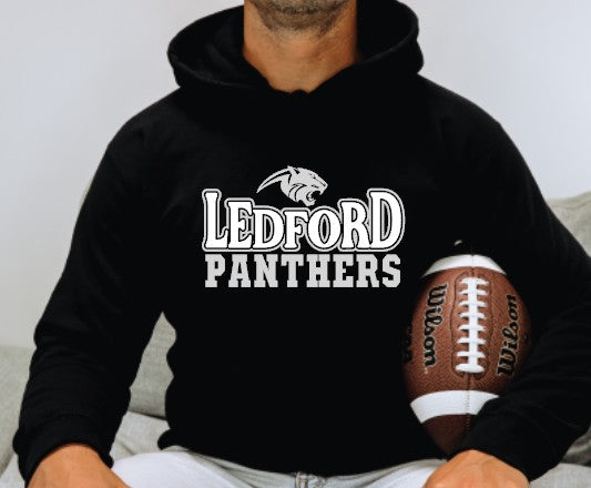 Ledford Panthers Football  - You Choose The Shirt Style - Shirt Color Is Black