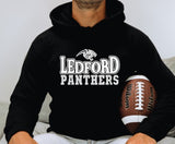 Ledford Panthers Football  - You Choose The Shirt Style - Shirt Color Is Black