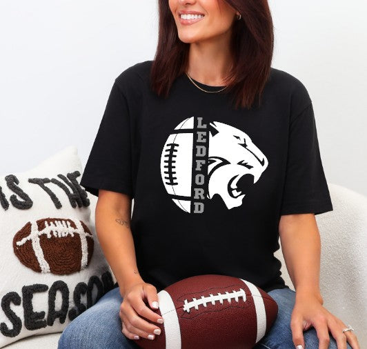 Ledford Panthers Football  - You Choose The Shirt Style - Shirt Color Is Black