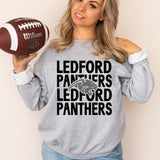Ledford Panthers Football  - You Choose The Shirt Style - Shirt Color Is Gray