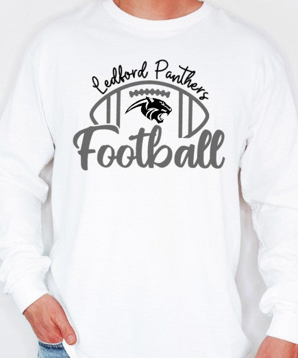 Ledford Panthers Football  - You Choose The Shirt Style - Shirt Color Is White