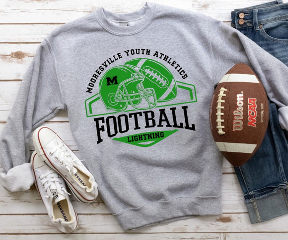 Mooresville Youth Athletics - Lightning  - You Choose The Shirt Style - Shirt Color Is Gray
