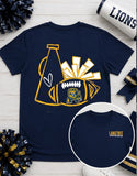 Langtree Lion Cheerleading (Mandatory) - Navy Unisex Short Sleeve