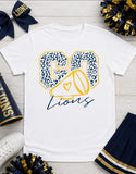 Langtree Lion Cheerleading (Mandatory) - White Unisex Short Sleeve