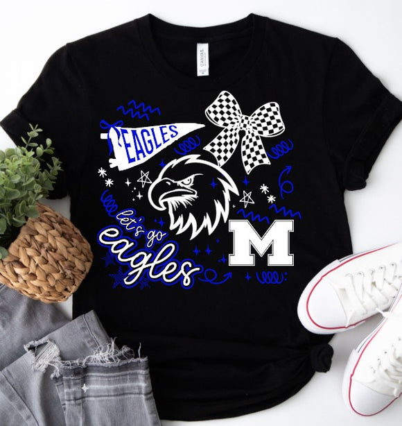 Mooresville Intermediate  Eagles - You Choose The Shirt Style - Black