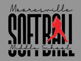 Mooresville Middle Softball - You Choose The Shirt Style - Gray