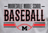 Mooresville Middle Baseball - You Choose The Shirt Style - Shirt Color Gray