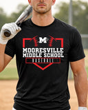 Mooresville Middle Baseball - You Choose The Shirt Style - Shirt Color Black