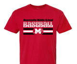 Mooresville Middle Baseball - You Choose The Shirt Style - Shirt Color Red