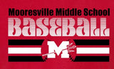 Mooresville Middle Baseball - You Choose The Shirt Style - Shirt Color Red