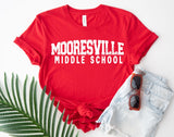 Mooresville Middle - You Choose The Shirt Style - Red